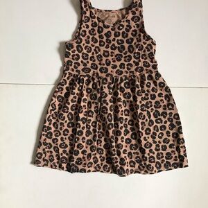 H&M Kids Leopard Print Tank Dress - Brown/Black size 3/4T